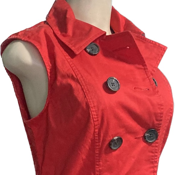 CAbi Poppy Red Convertible Trenchcoat - Picture 3 of 12